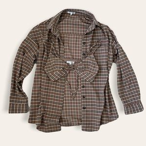 FASHION NOVA | PLAID SHIRT SET